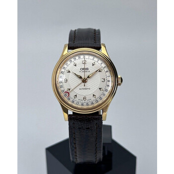 31mm • Vintage Oris Gold Date Pointer ref.7458 cal.574 Automatic